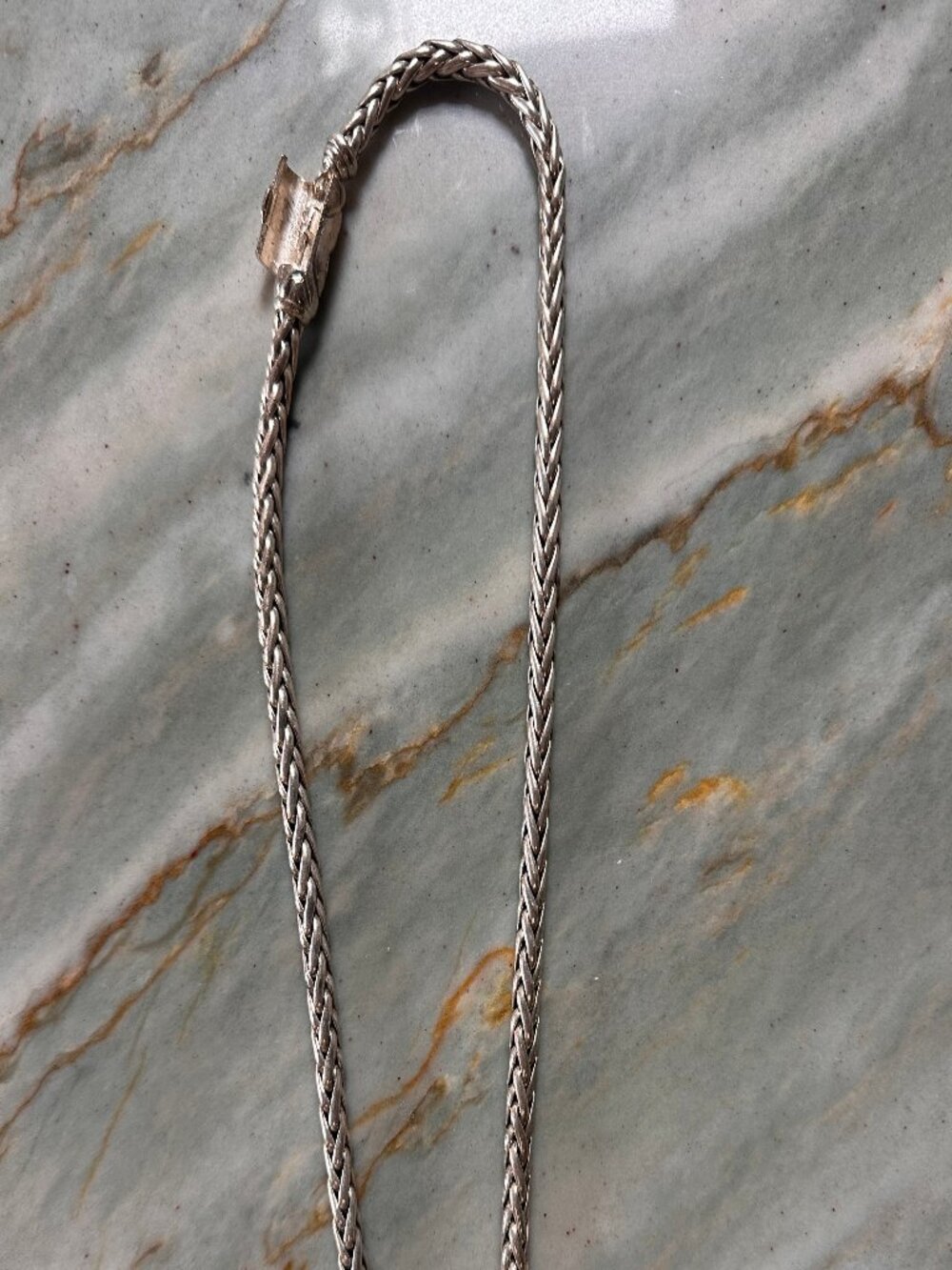 Lois Hill Sterling Silver Heavy Woven Rope Necklace 20 Inch
